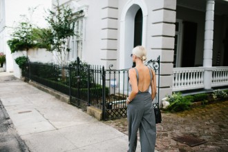 H&M Grey Wide Leg Pants and Ribbed Bodysuit // Charleston Fashion Blogger Dannon Like The Yogurt