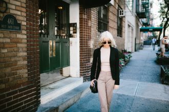 NYC Strolls ribbed sleeveless turtleneck plaid trousers loafers 90’s street style fall autumn trends 2016 // Charleston Fashion Blogger Dannon Like The Yogurt