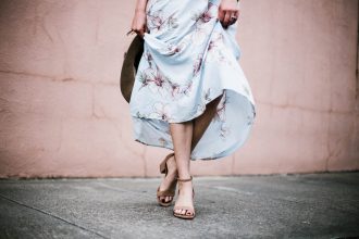 Floral Maxis Forever 21 contemporary dress plunge neck fedora floppy tan hat southern street style downtown fashion week // Charleston Fashion Blogger Dannon Like The Yogurt