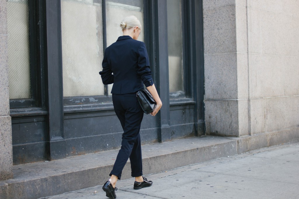 NWFW 2015 AW15 H&M navy suit Forever 21 Oxfords // Charleston Fashion Blogger Dannon, Like The Yogurt