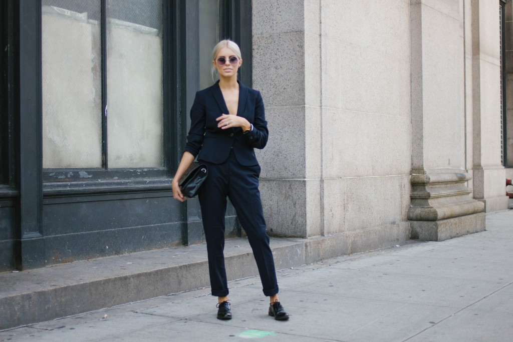 NWFW 2015 AW15 H&M navy suit Forever 21 Oxfords // Charleston Fashion Blogger Dannon, Like The Yogurt
