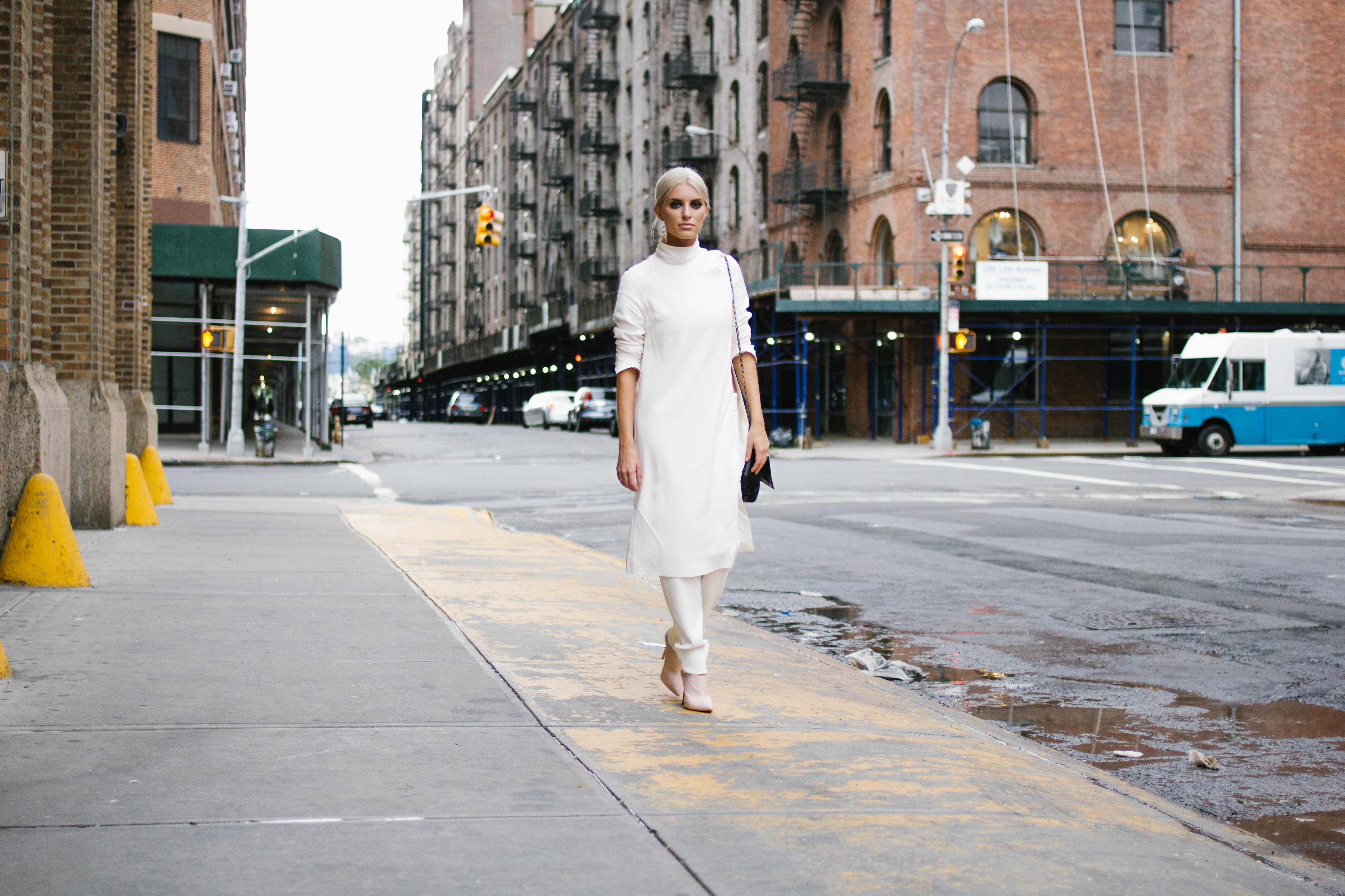 H&M + Bloglovin’ Awards 2015 NYFW Studio AW15 Collection Ribbed Knit Pants and Slit Front Tunic // Charleston Blogger Dannon, Like The Yogurt