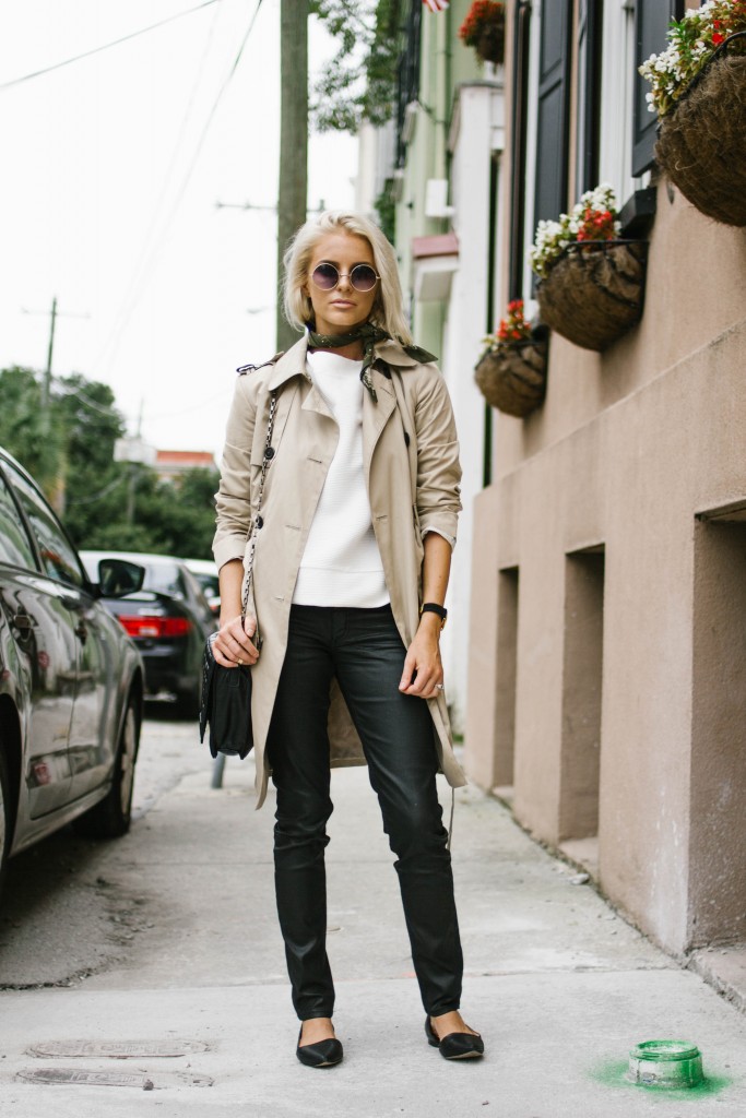 Bandanas and Trench Coats Fall 2015 Trends // Charleston Fashion Blogger Dannon, Like The Yogurt