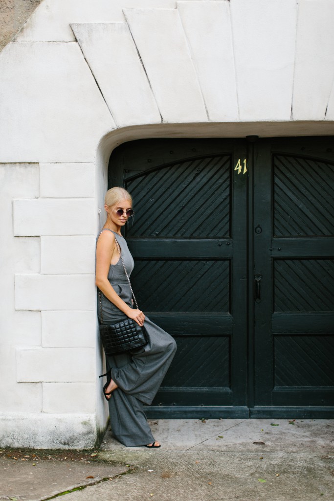 Wide Pants and Ribbed Bodysuit H&M Grey // Charleston Fashion Blogger Dannon Like The Yogurt