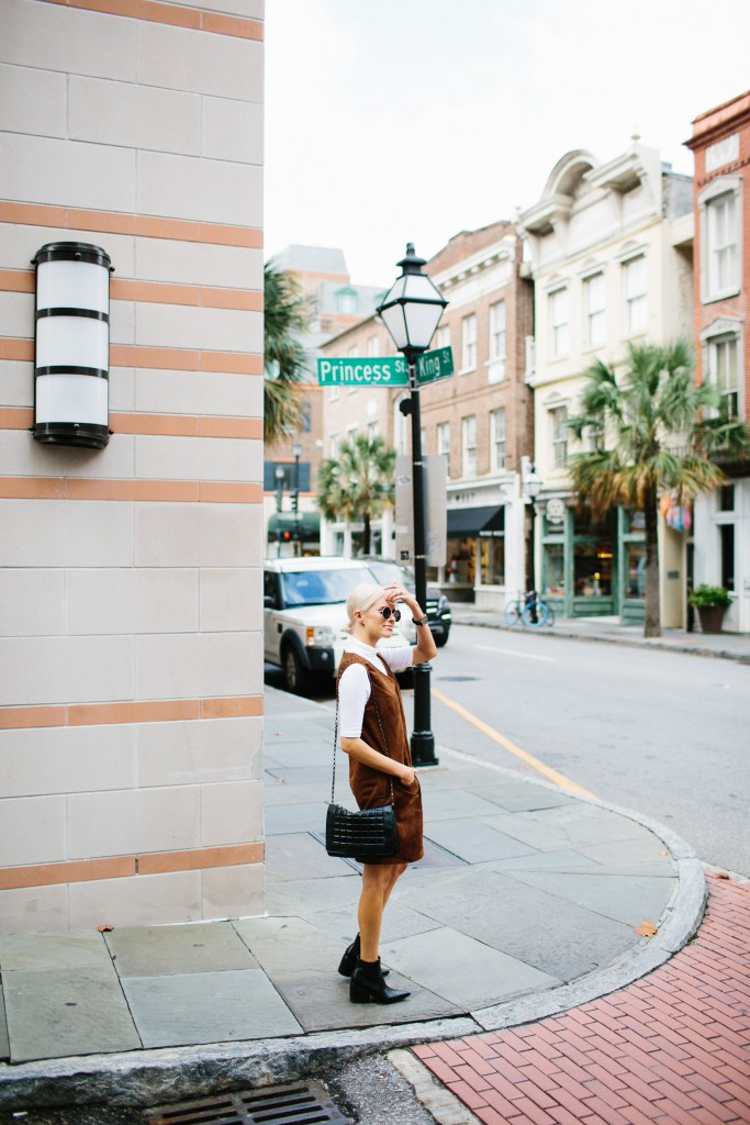 Suede Sheaths Camel & Cream turtleneck Black Ankle Boots Fall trend 2015 // Charleston Fashion Blogger Dannon Like The Yogurt