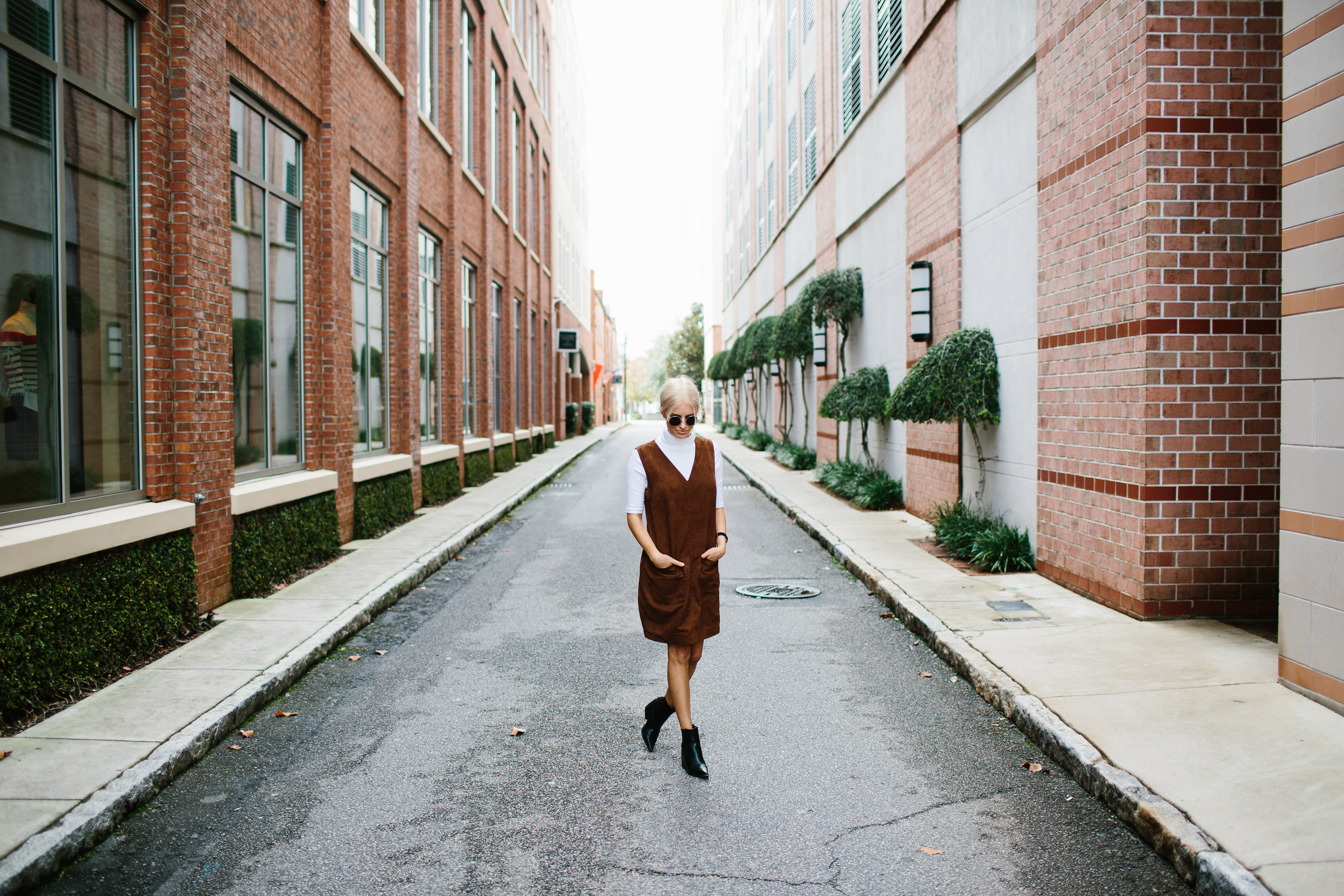 Suede Sheaths Camel & Cream turtleneck Black Ankle Boots Fall trend 2015 // Charleston Fashion Blogger Dannon Like The Yogurt