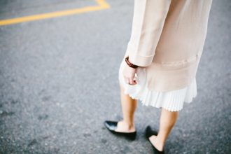 school’s out degas sweater dress with pleated skirt Lamoda 101 blush white Spring 2016 street style // Charleston Fashion Blogger Dannon Like The Yogurt