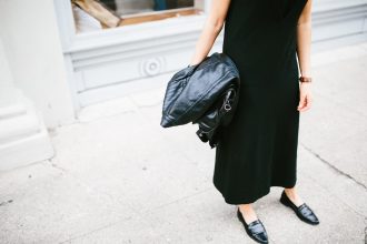 Midi Lengths and Loafers black dress v neck azalea sf boutique forever 21 pointed loafers // Charleston Fashion Blogger Dannon Like The Yogurt