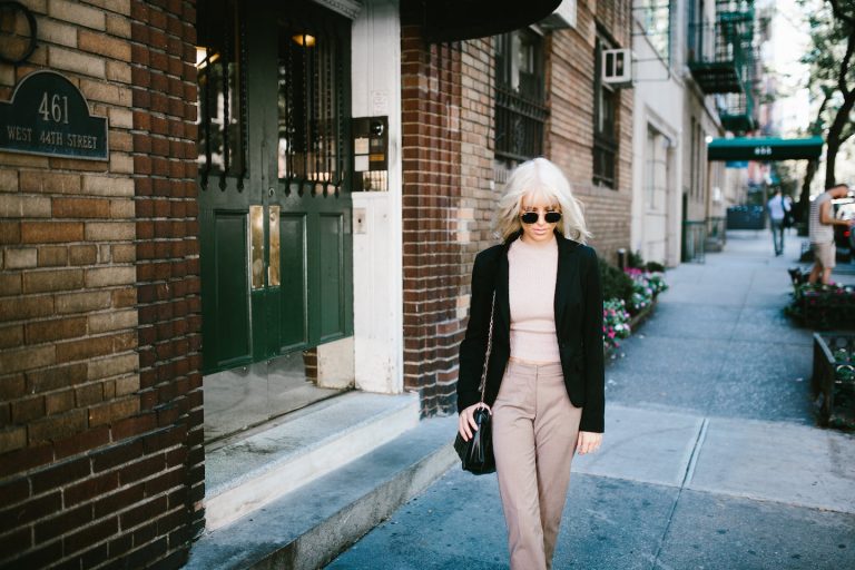 NYC Strolls ribbed sleeveless turtleneck plaid trousers loafers 90’s street style fall autumn trends 2016 // Charleston Fashion Blogger Dannon Like The Yogurt