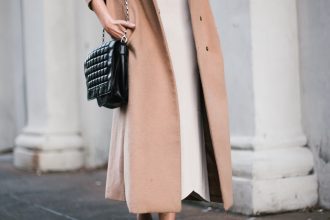 Knit Slipdress Nordstrom Leith beige sweater dress wool long camel coat loafers blogger street style winter 2017 // Charleston Fashion Blogger Dannon Like The Yogurt