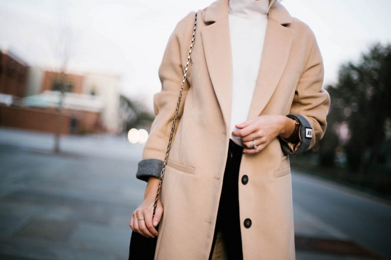 Minimalist forever 21 beige longline coat white high neck tank loafers Street Style Blogger // Charleston Fashion Blogger Dannon Like The Yogurt