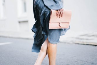 Spring Satins Forever 21 off-the-shoulder dress nude ballet flats blush clutch round sunglasses southern street style downtown fashion week // Charleston Fashion Blogger Dannon Like The Yogurt