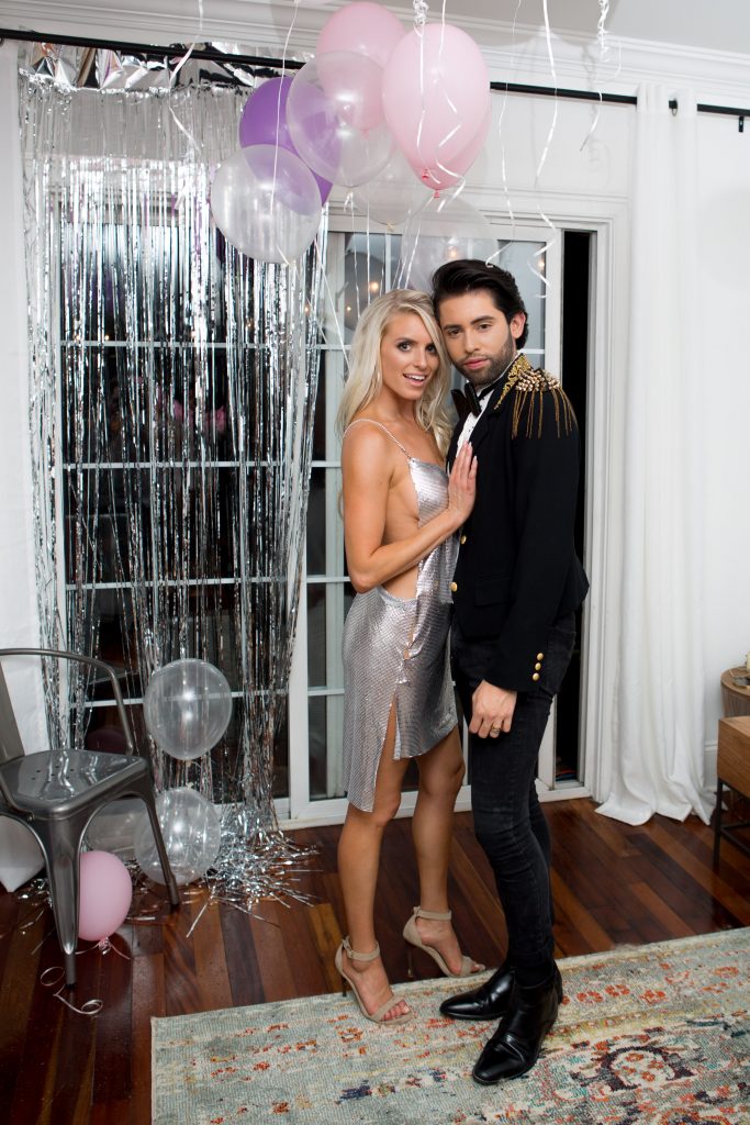 30th birthday girl silver chainmail rhinestone dress vegas themed party // Charleston blogger dannon k collard like the yogurt