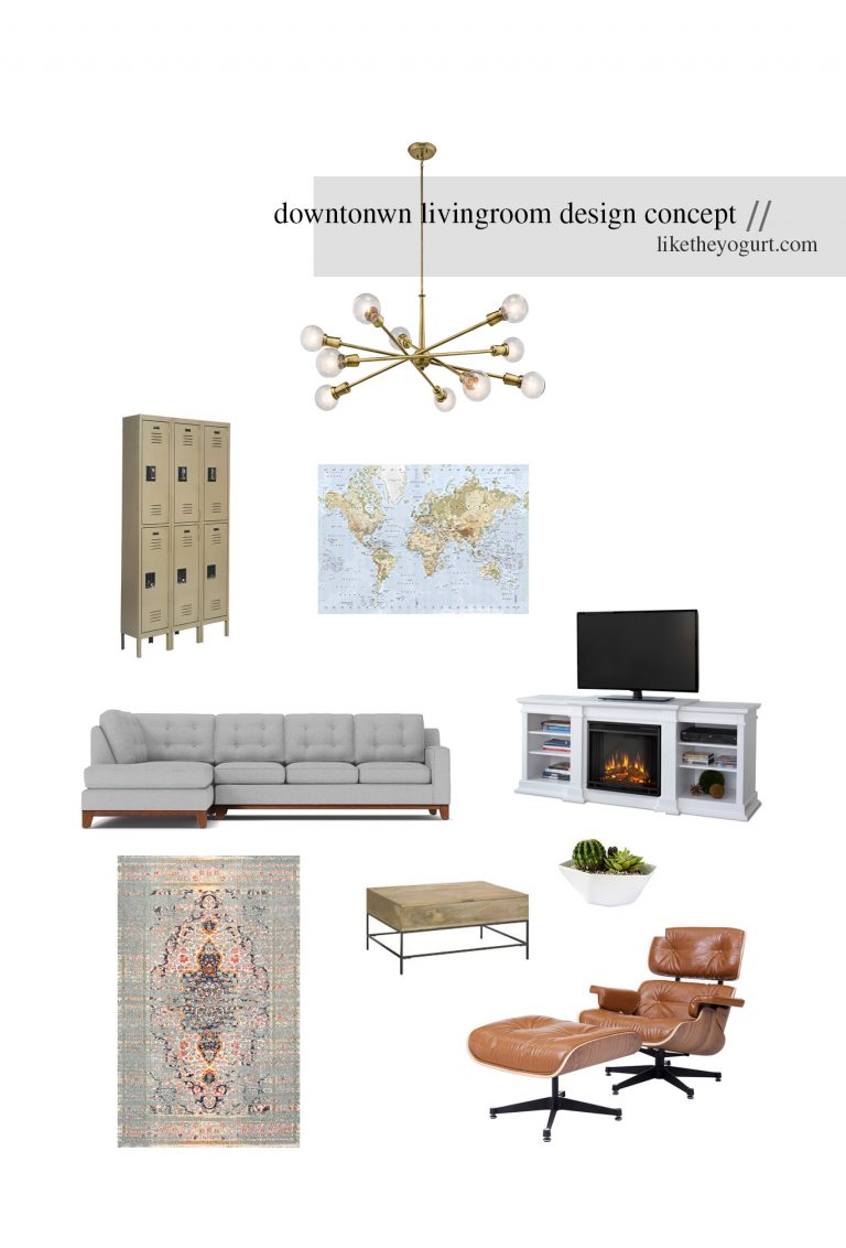 Downtown Charleston living room design concept modern mid century home // charleston blogger dannon k collard like the yogurt