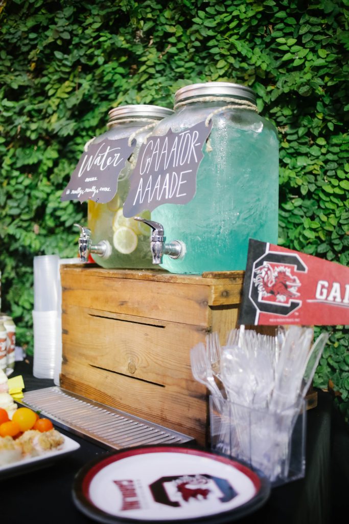 carolina gamecocks tailgate themed party // charleston fashion lifestyle blogger dannon k collard