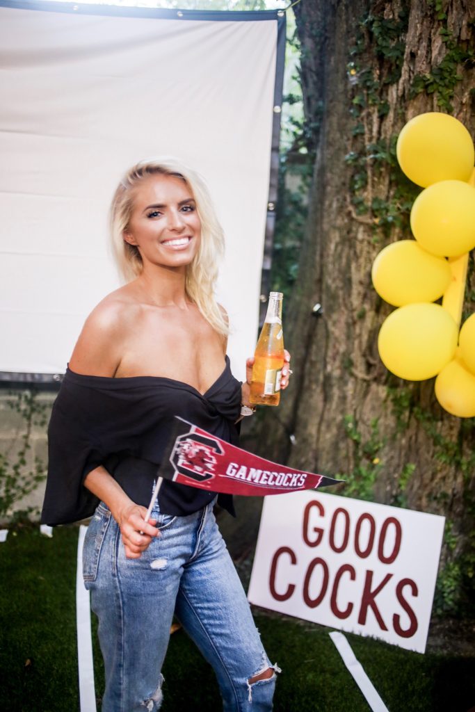 carolina gamecocks tailgate themed party // charleston fashion lifestyle blogger dannon k collard